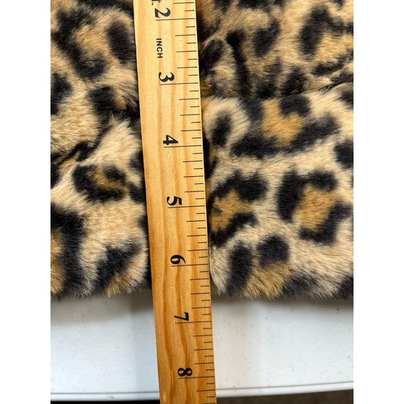 INC International Concepts Womens Pull Through Scarf Brown Leopard Faux Fur New - Picture 4 of 7
